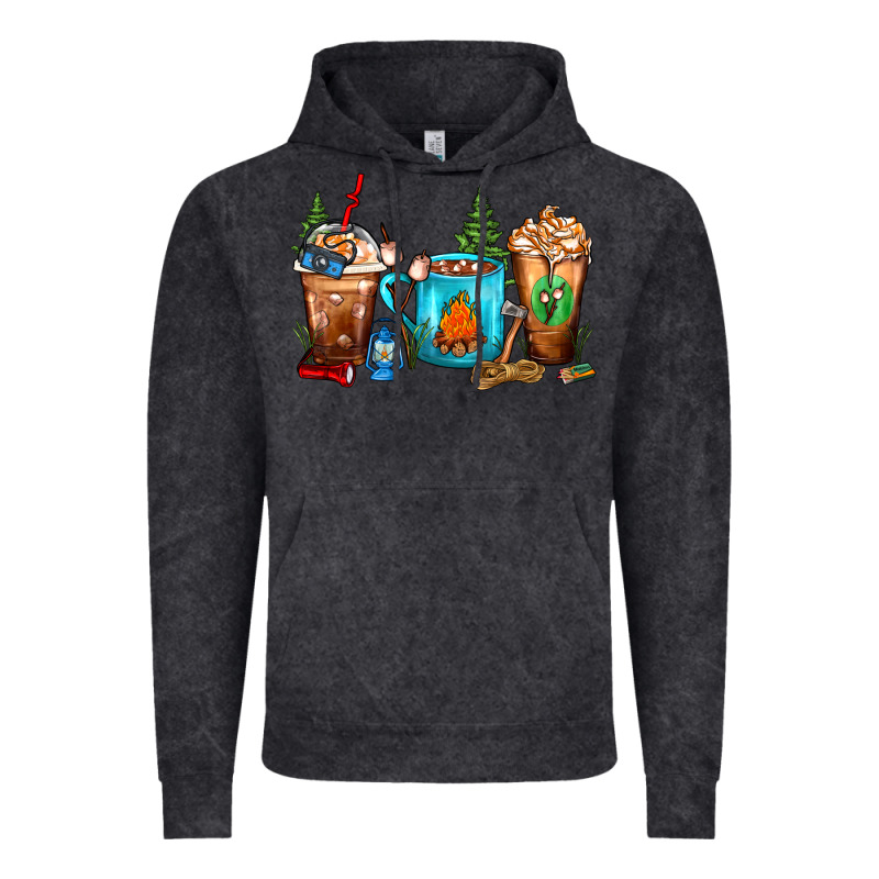 Camping Coffee Cups Vintage Hoodie by FaDigitalArtStudio | Teevron
