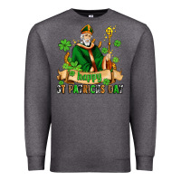 Charcoal Heather happy st patricks day with st patricks Premium Sweatshirt - AdoDesignShop