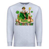 Heather Grey happy st patricks day with st patricks Premium Sweatshirt - AdoDesignShop