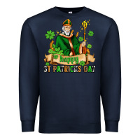 Navy happy st patricks day with st patricks Premium Sweatshirt - AdoDesignShop