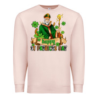 Pale Pink happy st patricks day with st patricks Premium Sweatshirt - AdoDesignShop