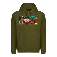 Army Green noel snowman christmas Premium Hoodie - CowhideDigitalArt