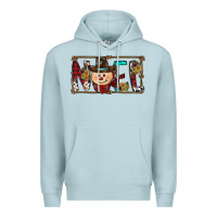 Blue Mist noel snowman christmas Premium Hoodie - CowhideDigitalArt