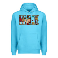 Ocean Blue noel snowman christmas Premium Hoodie - CowhideDigitalArt