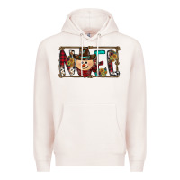 Pale Pink noel snowman christmas Premium Hoodie - CowhideDigitalArt