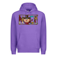Purple noel snowman christmas Premium Hoodie - CowhideDigitalArt
