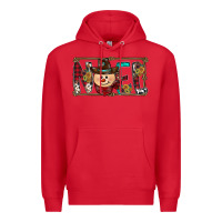 Red noel snowman christmas Premium Hoodie - CowhideDigitalArt