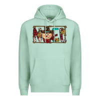 Seafoam noel snowman christmas Premium Hoodie - CowhideDigitalArt