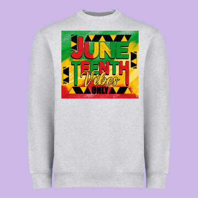 Juneteenth Vibes Only Tumbler Heavyweight Sweatshirt Designed By Barkaloodesign