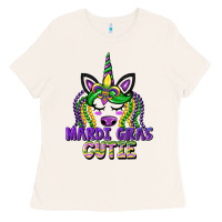 Mardi Gras Cutie Unicorn Ladies Tee | Teevron