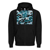 Black blue camouflage glitter Zipper Hoodie - BarkalooDesign