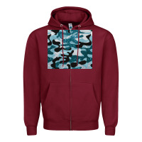 Burgundy blue camouflage glitter Zipper Hoodie - BarkalooDesign