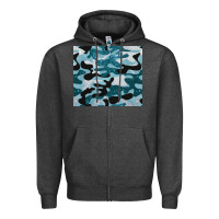 Charcoal Heather blue camouflage glitter Zipper Hoodie - BarkalooDesign