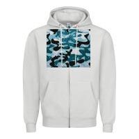 Dove Grey blue camouflage glitter Zipper Hoodie - BarkalooDesign