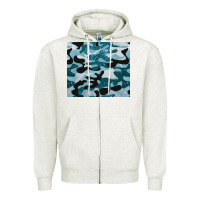 Oatmeal Heather blue camouflage glitter Zipper Hoodie - BarkalooDesign