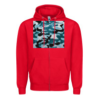 Red blue camouflage glitter Zipper Hoodie - BarkalooDesign