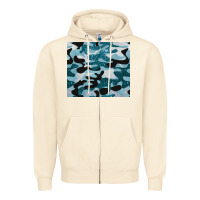 Sandshell blue camouflage glitter Zipper Hoodie - BarkalooDesign