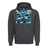 Smoke blue camouflage glitter Zipper Hoodie - BarkalooDesign