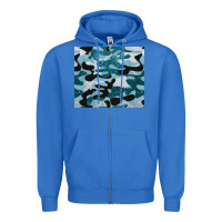True Royal blue camouflage glitter Zipper Hoodie - BarkalooDesign