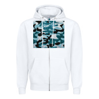 White blue camouflage glitter Zipper Hoodie - BarkalooDesign