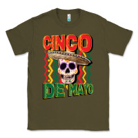 Army Green cinco de mayo with skull Classic Tee - CowGirlArtShop