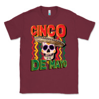 Burgundy cinco de mayo with skull Classic Tee - CowGirlArtShop