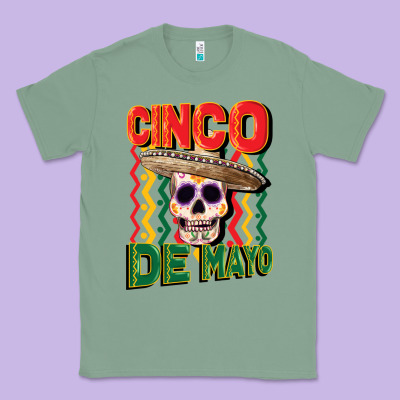 Cinco De Mayo With Skull Classic Tee Designed By Cowgirlartshop