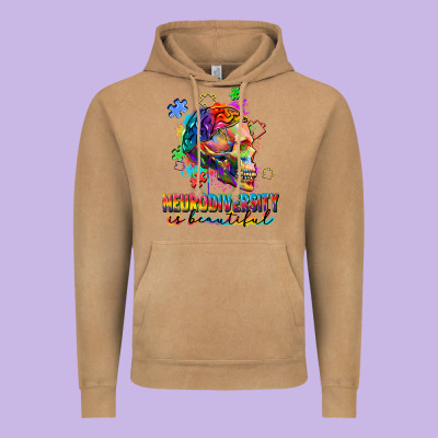 Neurodiversity Is Beautiful Vintage Hoodie Designed By Fadigitalartstudio