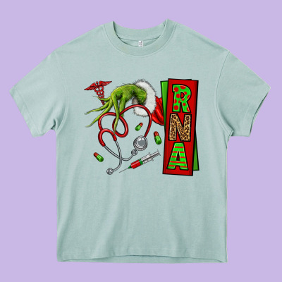 Christmas Character Heavy Core Tee Designed By Nancycooperartshop