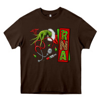 Chocolate Brown Christmas Character Heavy Core Tee - NancyCooperArtShop