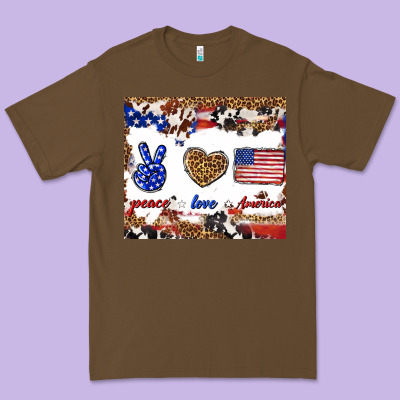 Peace Love America Premium Tee Designed By Tumblerdesignbyshophia