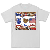 Dove Grey peace love america Premium Tee - TumblerDesignByShophia