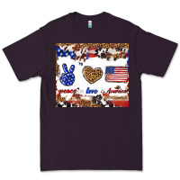 Plum peace love america Premium Tee - TumblerDesignByShophia