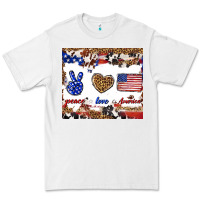 White peace love america Premium Tee - TumblerDesignByShophia