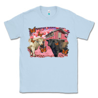Dusty Blue Valentine's day barn and black angus with charolais Classic Tee - RanaPortraitStore