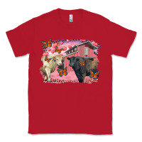 Red Valentine's day barn and black angus with charolais Classic Tee - RanaPortraitStore