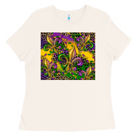 Bone mardi gras fleur de lis Ladies Tee - CowGirlArtShop