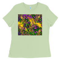 Mardi Gras Fleur De Lis Ladies Tee | Teevron