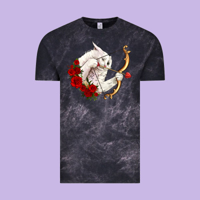 Cupid Cat Vintage Tee Designed By Oliviacreatesart