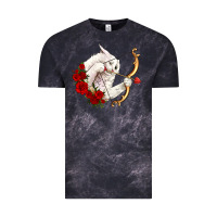 Cloud Black cupid cat Vintage Tee - OliviaCreatesArt