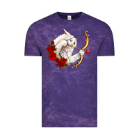 Cloud Purple cupid cat Vintage Tee - OliviaCreatesArt