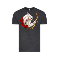 Vintage Black cupid cat Vintage Tee - OliviaCreatesArt