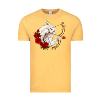 Vintage Mustard cupid cat Vintage Tee - OliviaCreatesArt