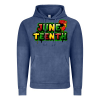 Vintage Denim Juneteenth Vintage Hoodie - FaDigitalArtStudio