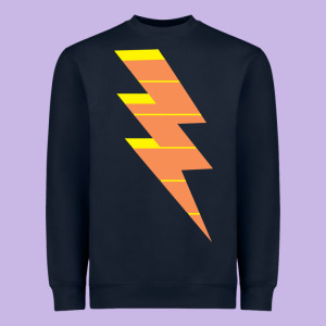 Lightning Bolt Heavyweight Sweatshirt Designed By Baomotion