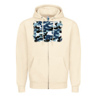 Sandshell blue camouflage background Zipper Hoodie - BarkalooDesign
