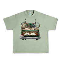 Oil Green cowhide and hunter truck olivia Urban Heavy Tee - OliviaCreatesArt