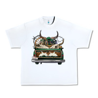 White cowhide and hunter truck olivia Urban Heavy Tee - OliviaCreatesArt
