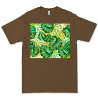 Cacao monstera leaf Premium Tee - TumblerDesignByShophia