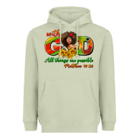 Matcha with god all things are possible juneteenth Heavyweight Hoodie - AdoDesignShop